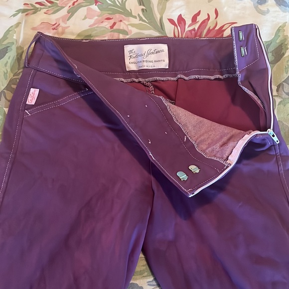 THE TAILORED SPORTMAN English Riding Pant Size 24 Equestrian Flat Front Leather - Picture 7 of 16